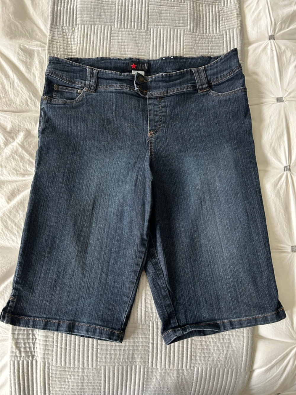 MXM Dark Blue Denim Bermuda Shorts